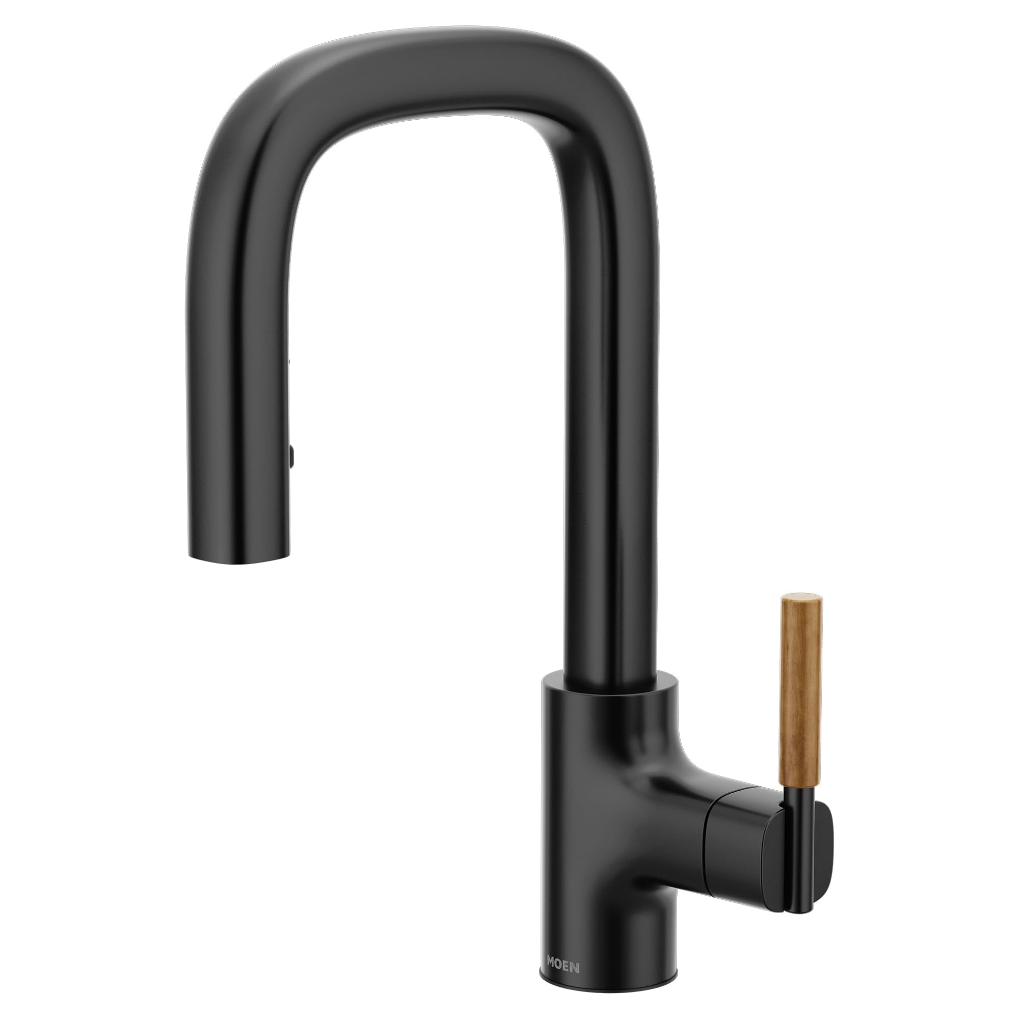 Moen Tenon One Handle Modern Bar Pulldown Faucet in Matte Black - S64001BL