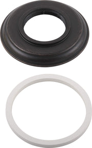 Venetian bronze handle base and white rubber gasket ring for roman tub faucet.