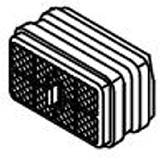 Rectangular deodorizer catalyst cartridge with black mesh insert and white ribbed exterior casing.