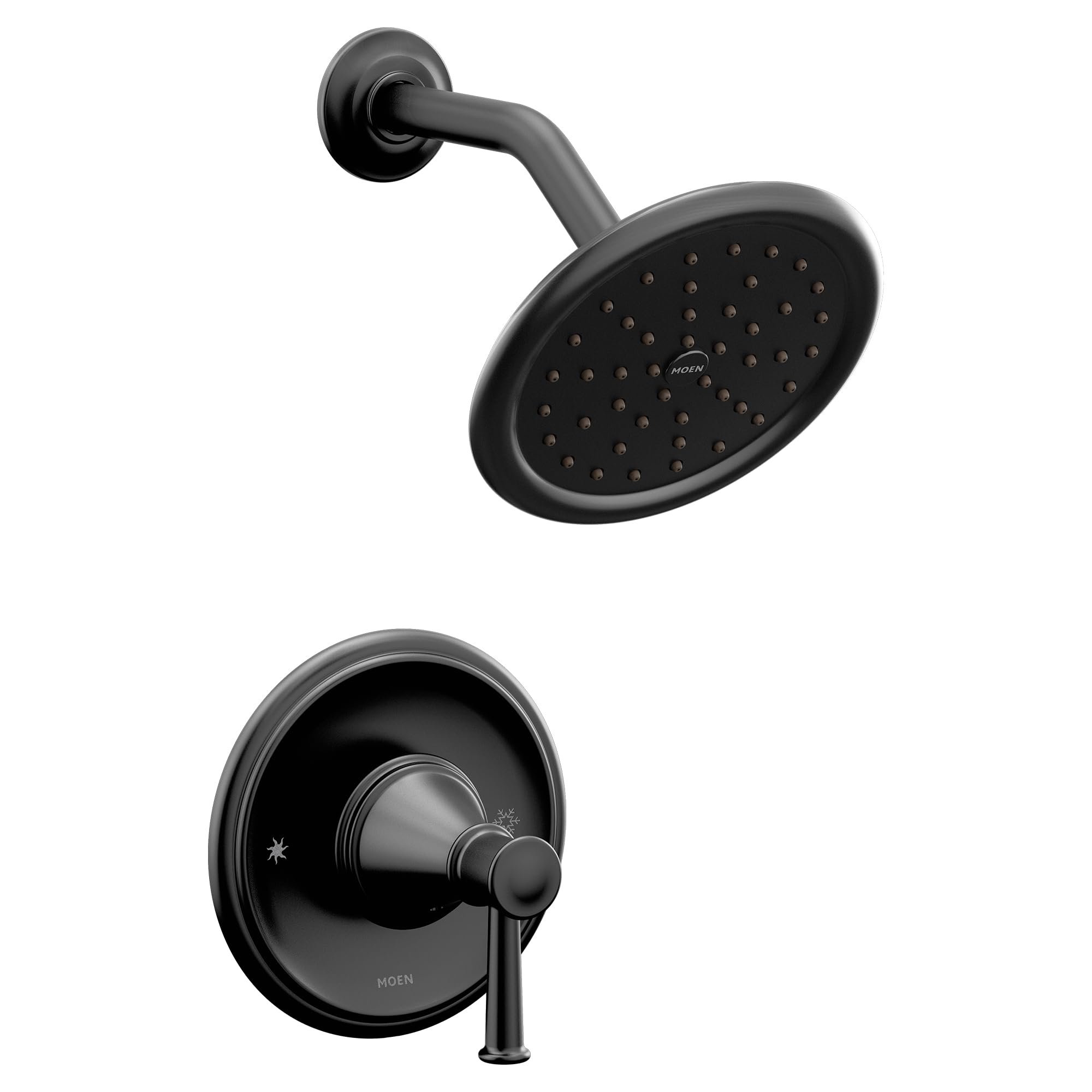 Moen Belfield Posi Temp Shower Trim Kit with Eco Performance Showerhead in Matte Black - T2312EPBL