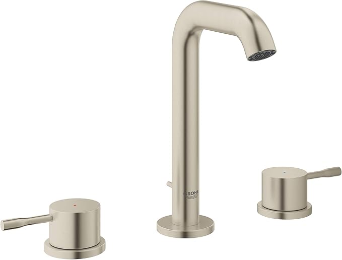 Grohe Essence 20297ENA 8-inch Widespread 2-Handle M-Size Bathroom Faucet 1.2 GPM in Grohe Brushed Nickel
