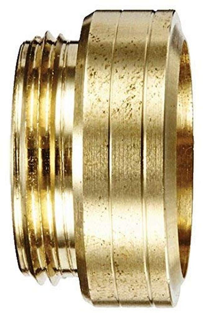 Brass thermostat seat with threaded male connection and grooved cylindrical body for Grohe fixtures.