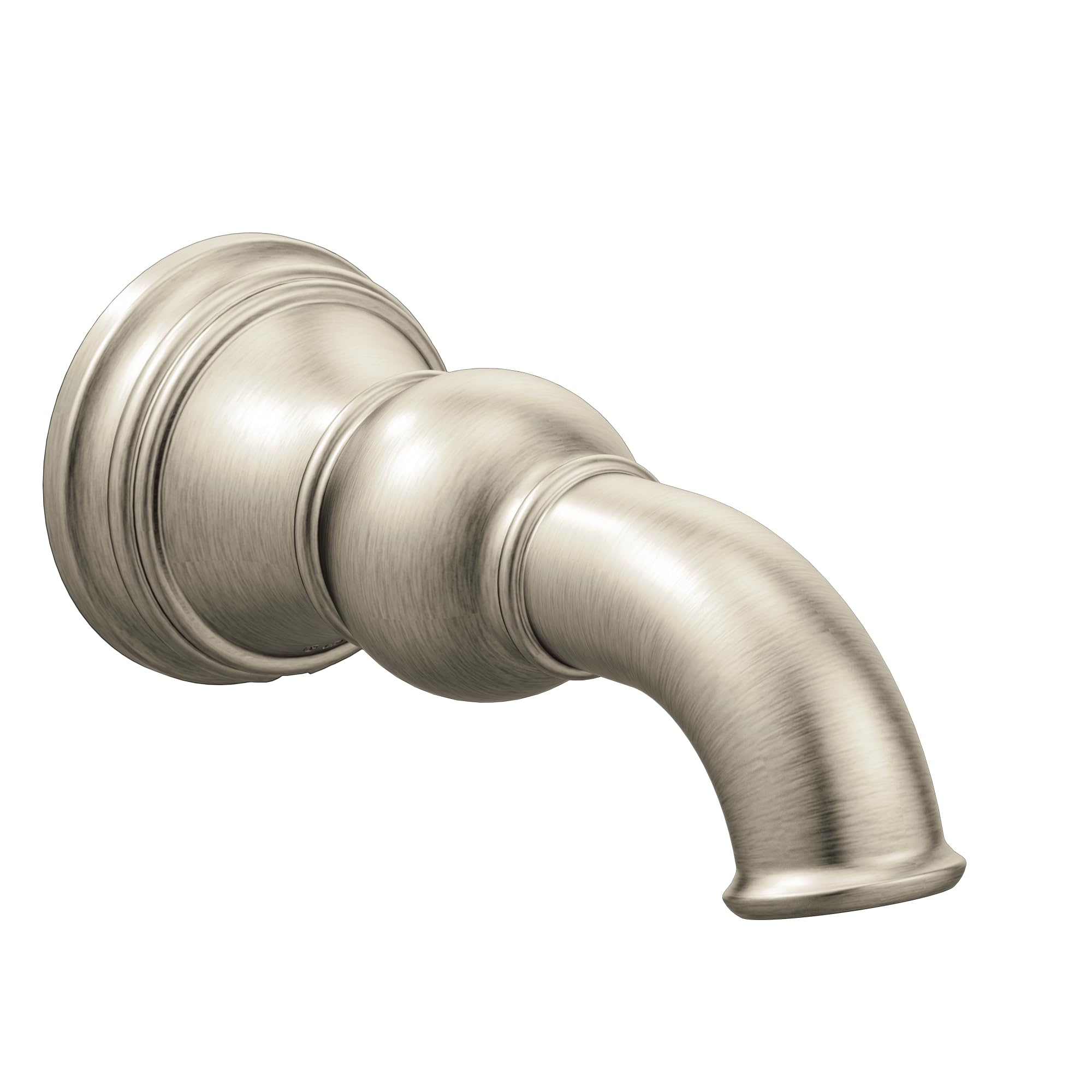 Moen Weymouth 1/2 Inch Slip Fit Connection Non Diverting Tub Spout in Brushed Nickel - S12105BN