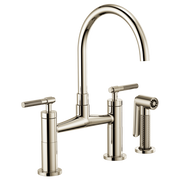 Brizo Litze Bridge Faucet with Arc Spout & Knurled Handle