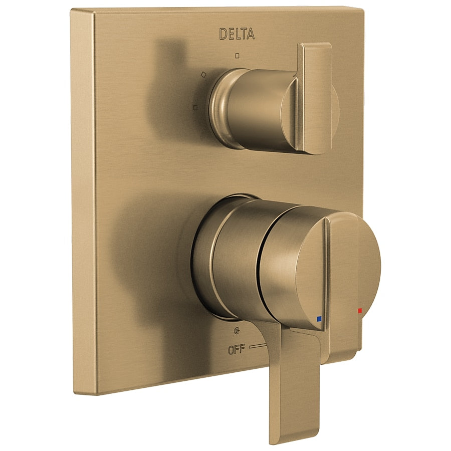 Delta Ara Angular Modern Monitor 17 Series Valve Trim with 3-Setting Integrated Diverter