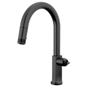 Brizo Kintsu Pull-Down Faucet With Arc Spout - Less Handle in Matte Black - 63006LF-BLLHP