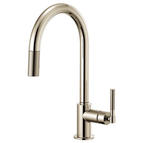 Brizo Litze Pull-Down Faucet with Arc Spout & Knurled Handle
