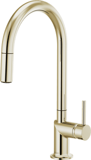Brizo Odin Pull-Down Faucet With Arc Spout - Less Handle in Polished Nickel - 63075LF-PNLHP