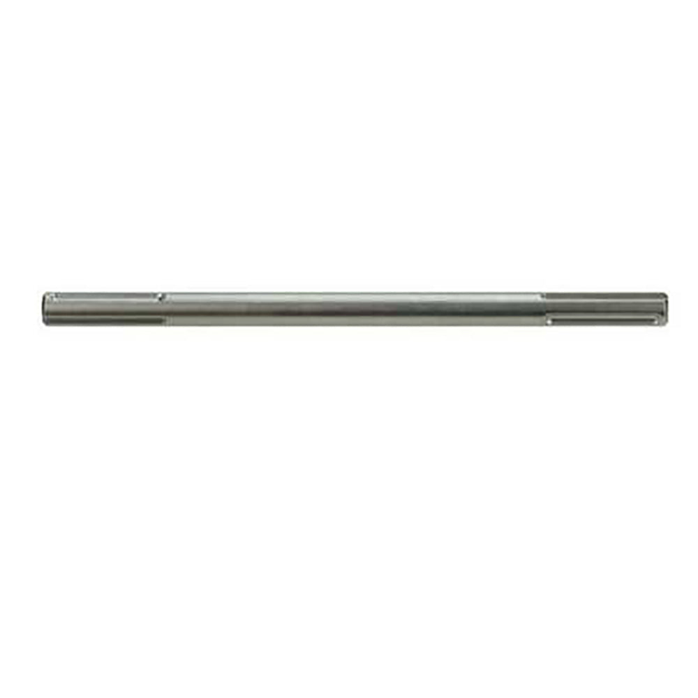 Long metal SDS-Max extension shaft with locking mechanism on ends.