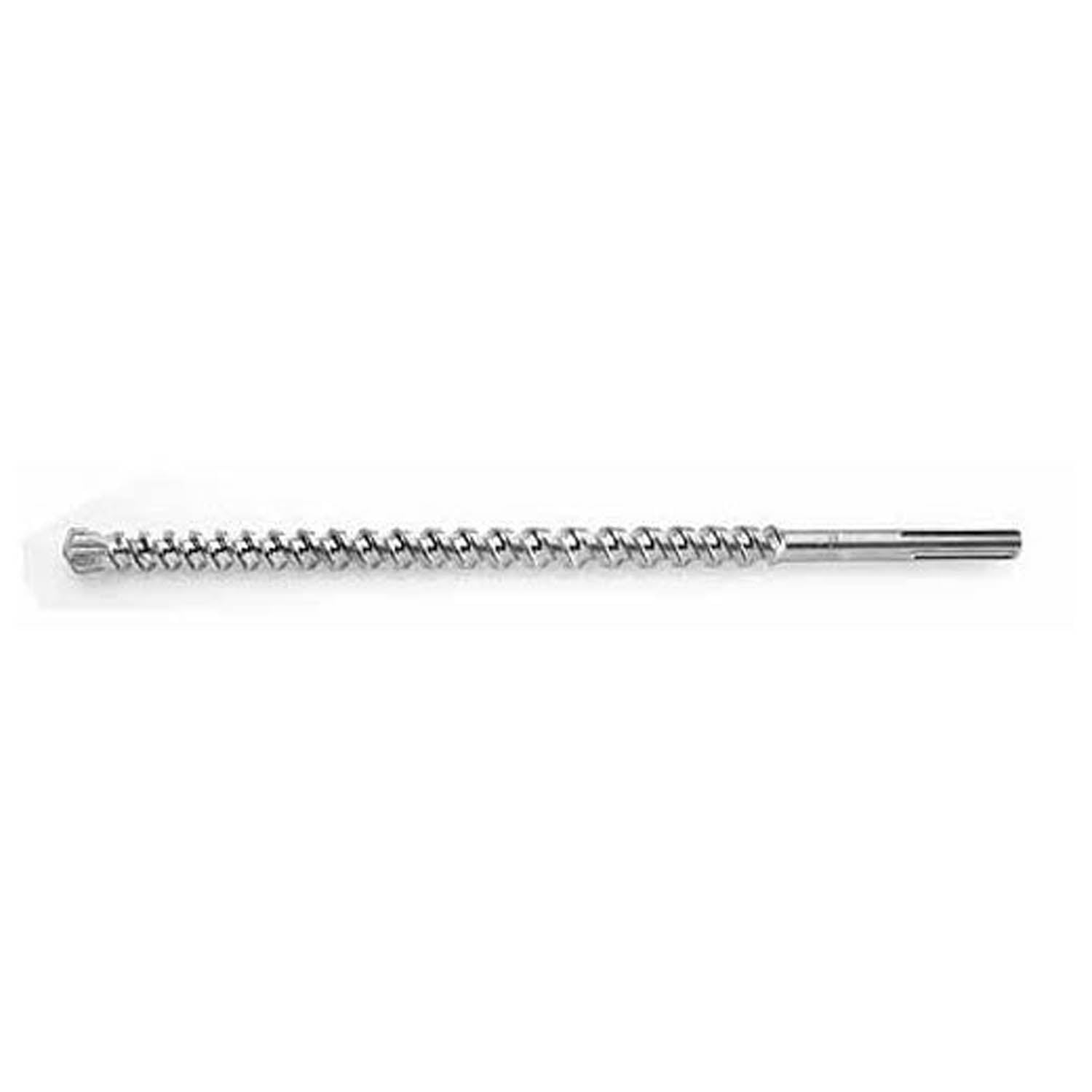Milwaukee SDS-Max 4-cutter drill bit with fluted body and SDS-Max connection shank.