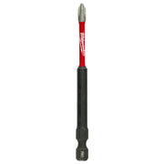 Milwaukee Shockwave PH1 impact driver bit with red and black shaft and gray tip.