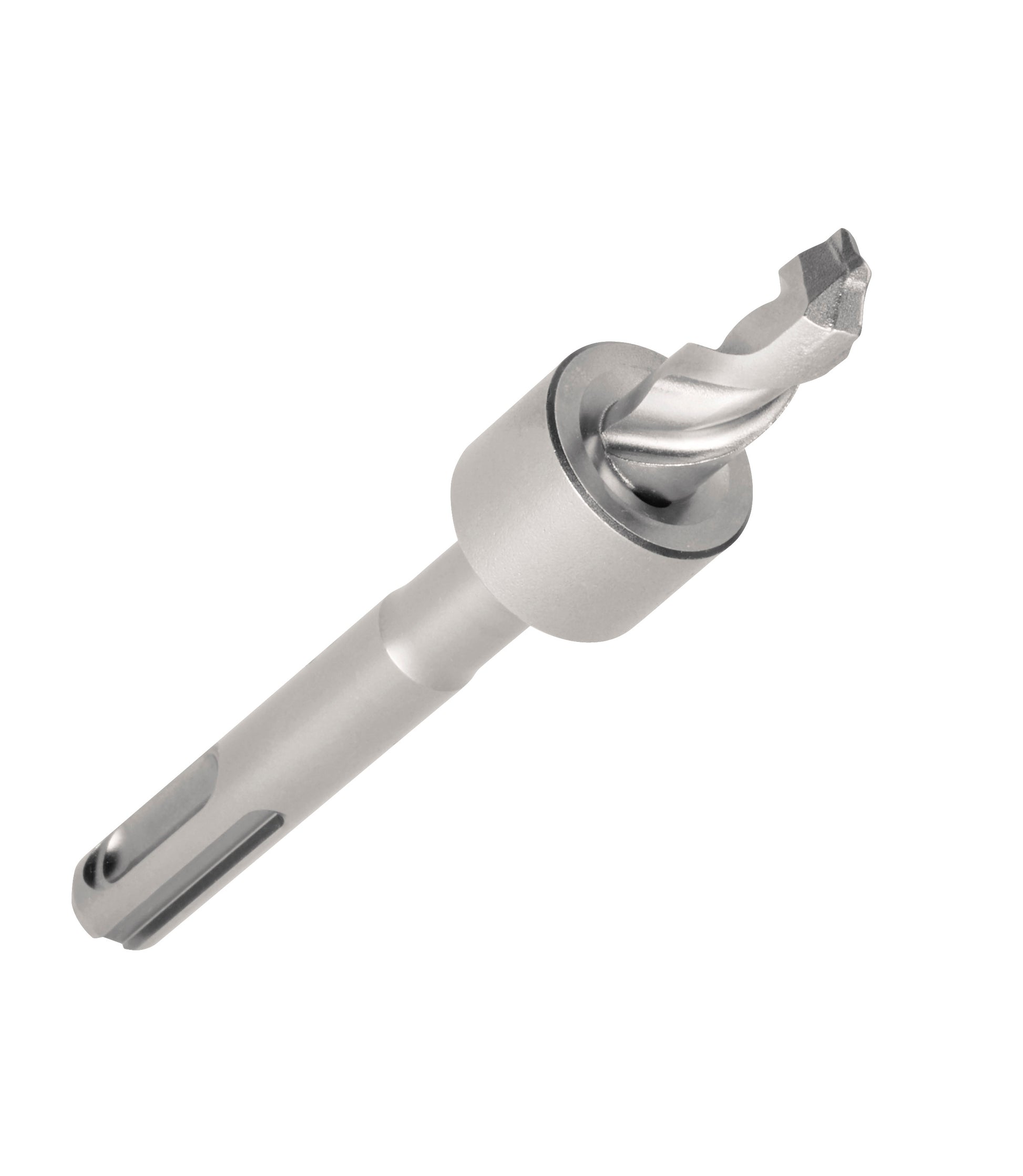 Milwaukee SDS-Plus stop bit with 3/8 inch diameter shaft and chisel-style cutting head with metal stop collar.