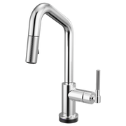Brizo Litze Smarttouch Pull-Down Prep Faucet With Angle Spout - Knurled Handle in Chrome - 64963LF-PC