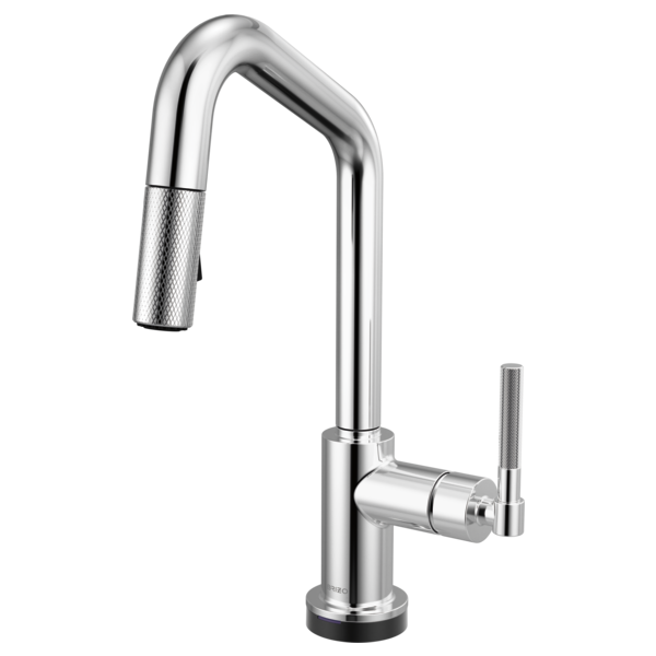 Brizo Litze Smarttouch Pull-Down Prep Faucet With Angle Spout - Knurled Handle in Chrome - 64963LF-PC