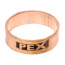 Copper PEX ring with metallic finish, circular band design.