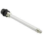 White cylindrical air extension tube with black connector fitting at one end and threaded port at the other.