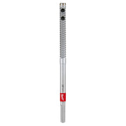 Milwaukee 5/8" x 12" straight shank rebar cutter with spiral flutes and red band near base.