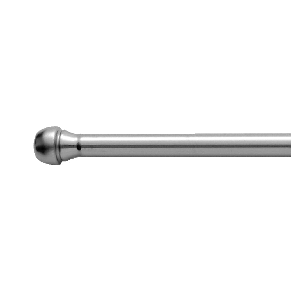 Polished nickel flexible copper faucet supply tube with ball connector end.