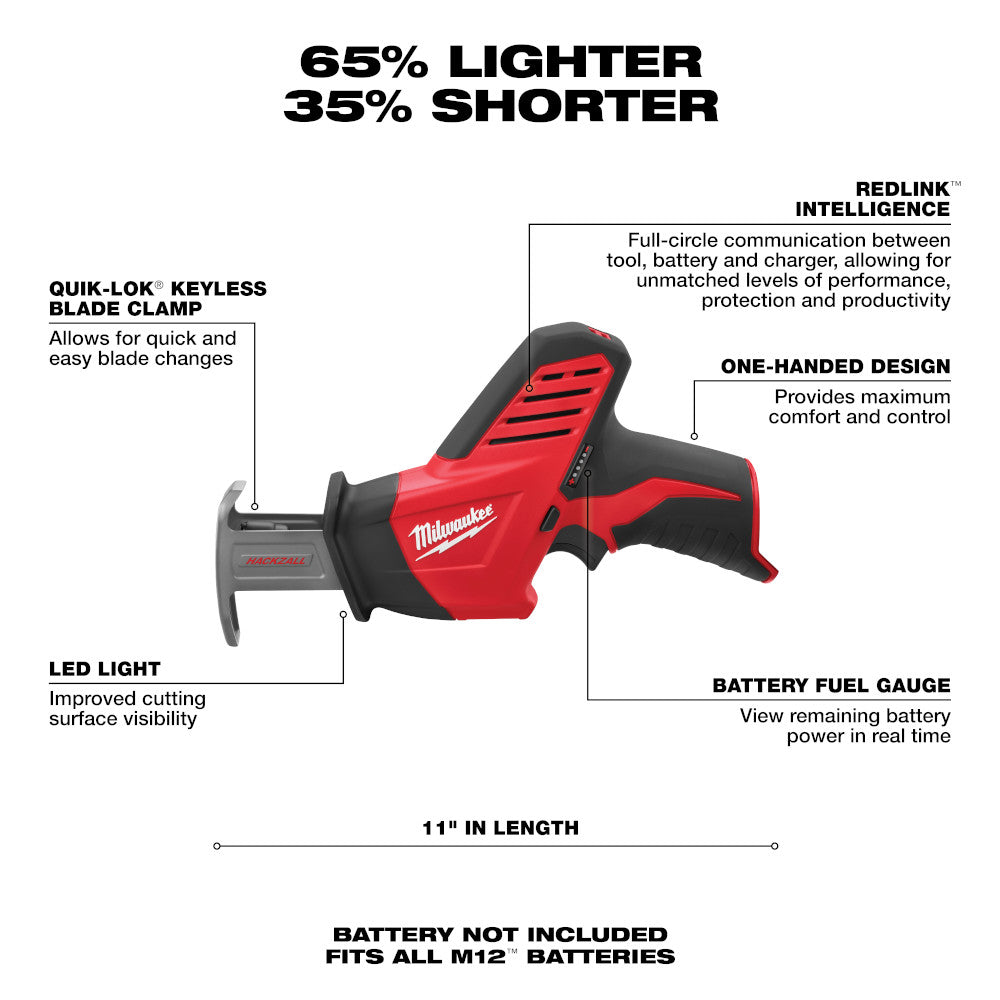 Milwaukee 2420-20 M12 HACKZALL Reciprocating Saw