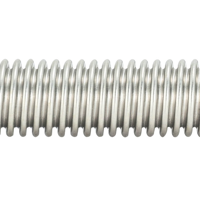 Stainless steel corrugated gas connector with 1/2-inch male connections, 48 inches long.