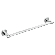 Chrome towel bar with square wall mounts on each end, approximately 18 inches long.