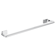 Chrome towel bar with square wall mounts on each end, approximately 18 inches long.
