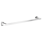 Polished chrome towel bar with square mounting brackets at each end, approximately 30 inches long.