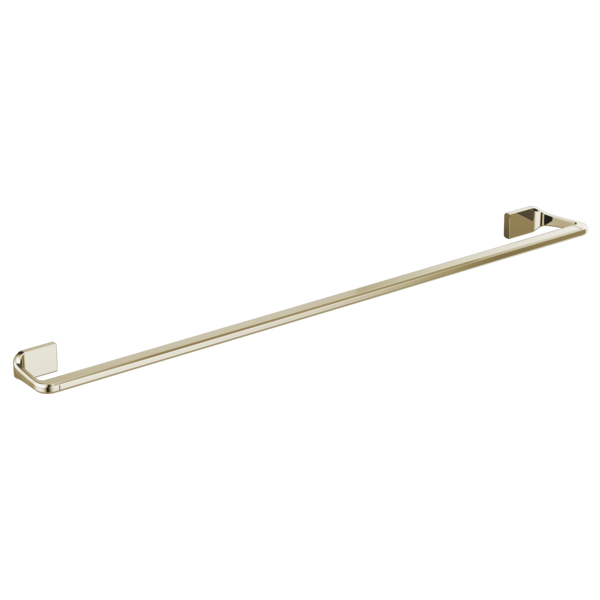 Champagne bronze towel bar with square wall mounts at each end, approximately 30 inches long.