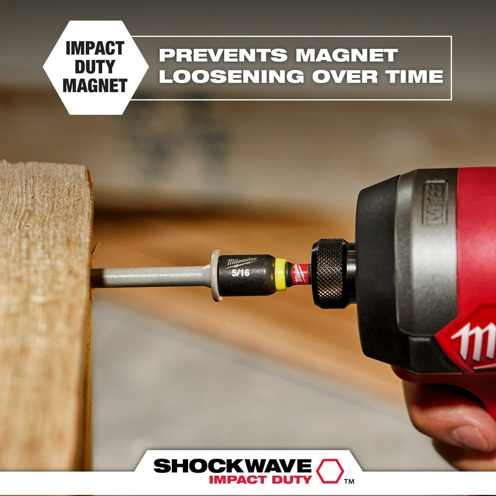 Milwaukee 49-66-4526 Shockwave Impact Duty 7/16" x 1-7/8" Magnetic Nut Driver 3PK