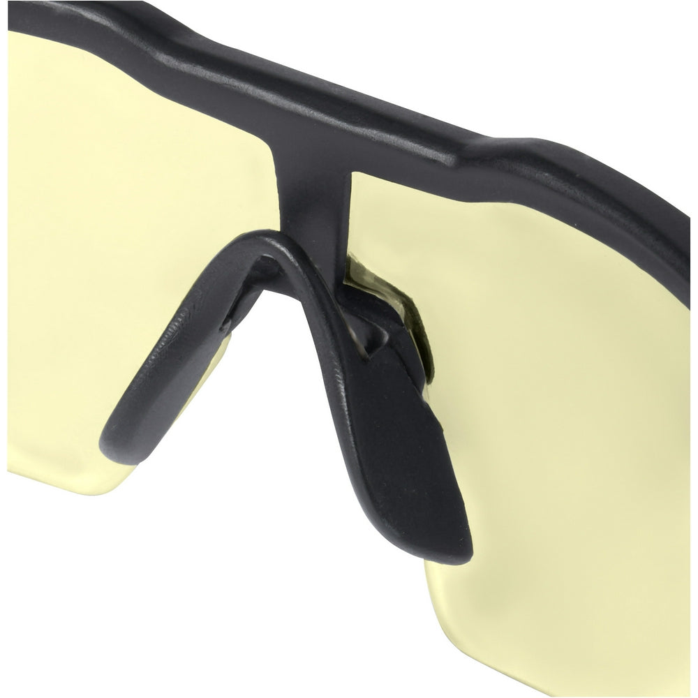 Milwaukee Tool 48-73-2101 Safety Glasses, Anti-Scratch, Yellow Lens, Black- 2 pk