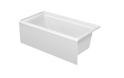 Duravit Architec Rectangular Alcove Bathtub with Right Drain - White