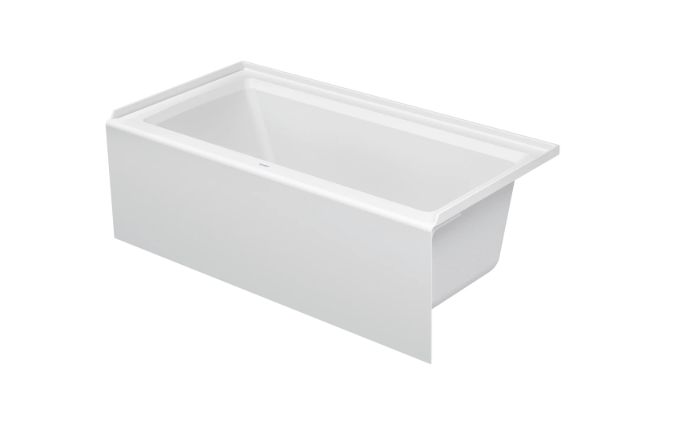 Duravit Architec Rectangular Alcove Bathtub with Right Drain - White