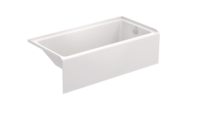 Duravit No.1 60" x 30" Rectangular Alcove Bathtub with Right Drain - White