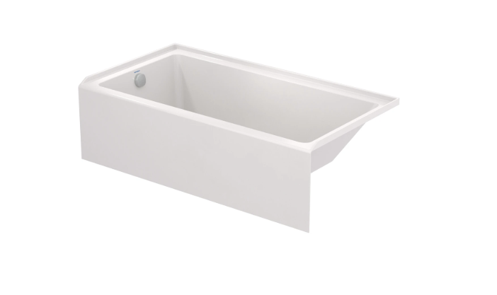 Duravit No.1 60" x 32" Rectangular Alcove Bathtub with Left Drain - White