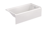 Duravit No.1 60" x 32" Rectangular Alcove Bathtub with Right Drain - White