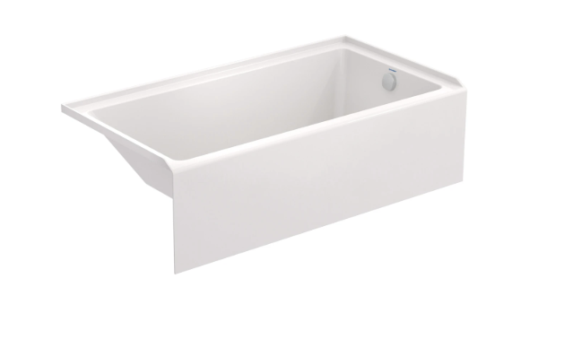 Duravit No.1 60" x 32" Rectangular Alcove Bathtub with Right Drain - White