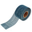 Blue abrasive mesh cloth roll with textured surface, approximately 2 inches wide.