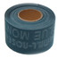 Blue abrasive mesh cloth roll with orange center core, 2 inches wide.