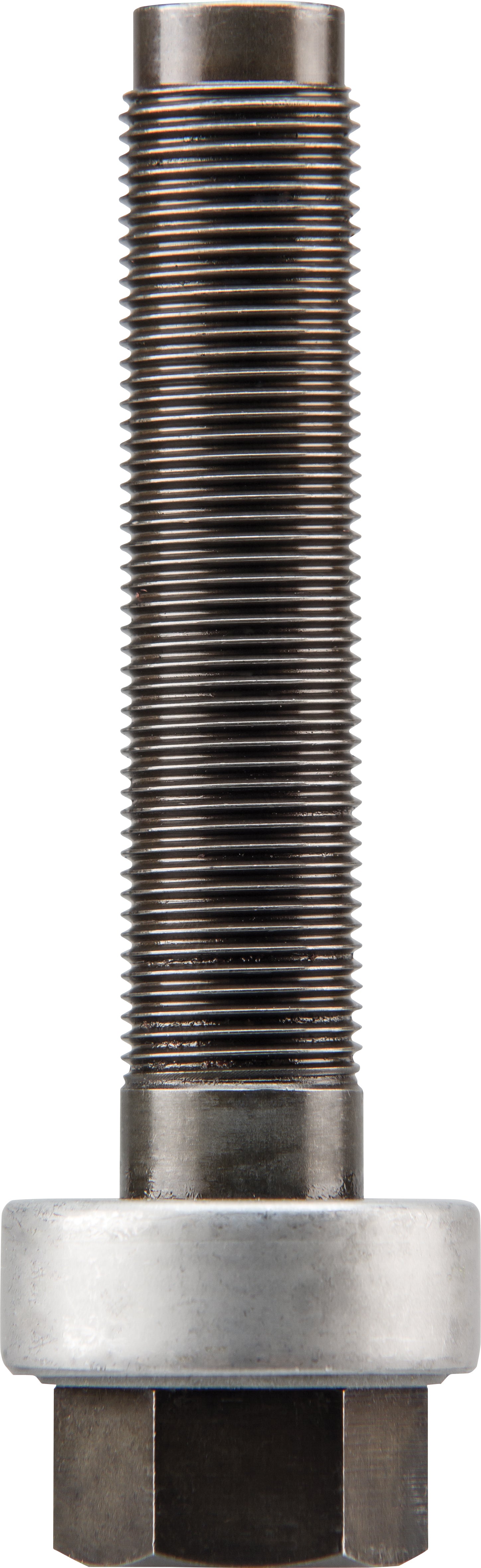 Metal draw stud with threaded shaft and flat base, 3/4 inch diameter.
