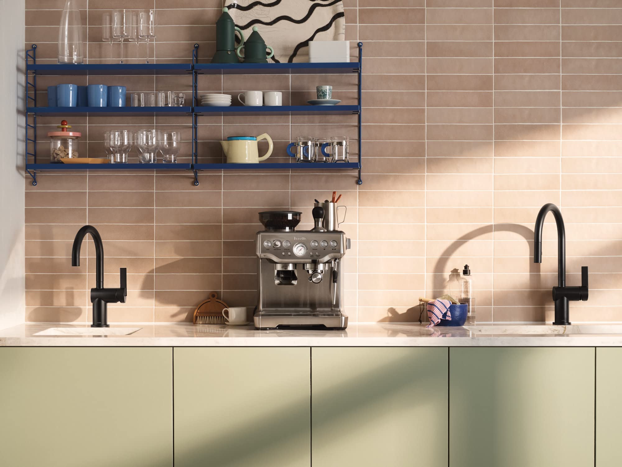 Moen Cia Pulldown Kitchen Faucet with Power Boost Includes Optional and Accents with in Matte Black - 7622BL