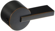 Metal lever handle in Venetian bronze finish with circular escutcheon and bronze-trimmed edges.