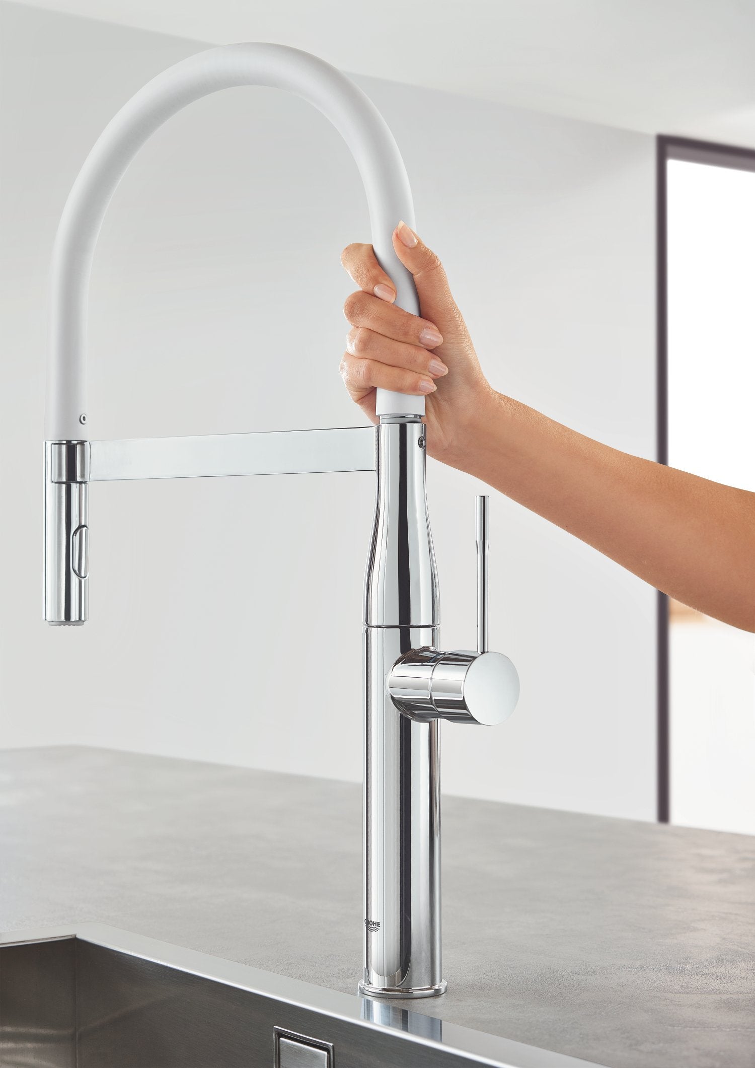 Grohe Essence 30321MW0 GrohFlexx Kitchen Hose Spout in Grohe Sheer Marble