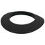 Black rubber wall plate with oval opening for Rinnai 60/100 venting system.