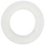 White rubber wall plate with circular opening for Rinnai vent pipes.