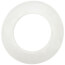 White circular rubber wall plate with concentric rings, 2/4 inch diameter opening.