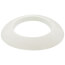 White rubber wall plate with circular opening, approximately 2/4 inch diameter.