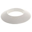 White rubber wall plate with concentric circular design and center opening.