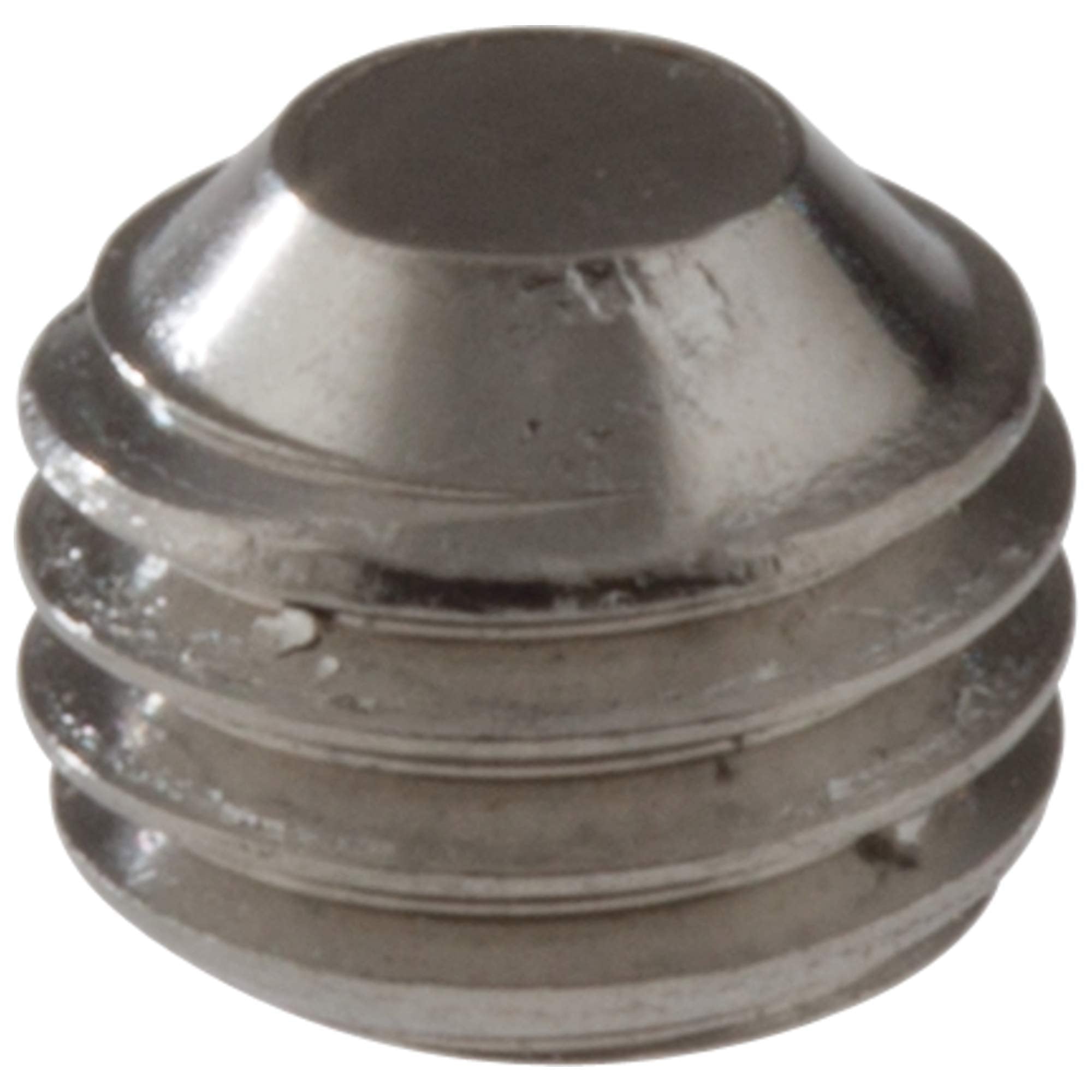 Metal set screw with domed cap and threaded base, Delta Graves RP40650 replacement part.