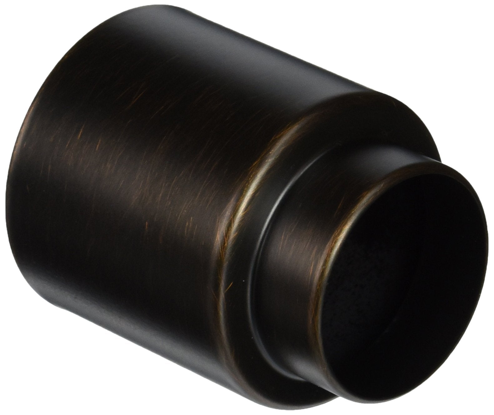Cylindrical Venetian bronze trim sleeve with nested concentric rings and brushed metal finish.