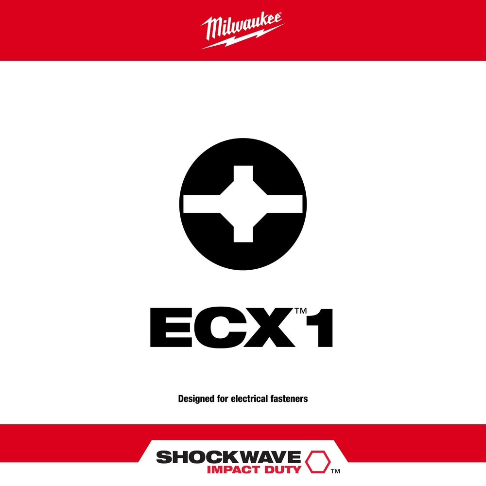 Milwaukee 48-32-4141 Shockwave Impact ECX #1 Insert Bits 25PK